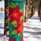 In the Breeze Poinsettia 40 Inch Windsock - Hanging Winter Decoration - Outdoor Holiday décor